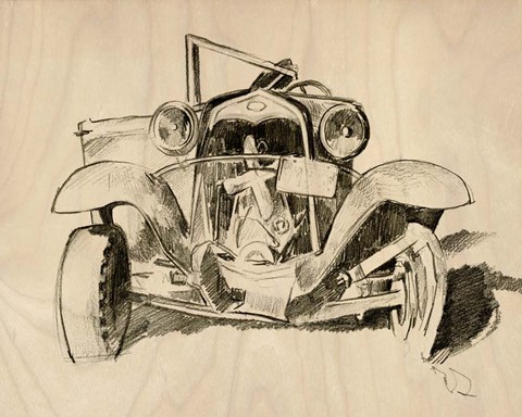 Framed Model A Lines I Print