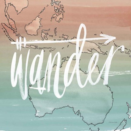 Framed World Traveler I Neutral Print