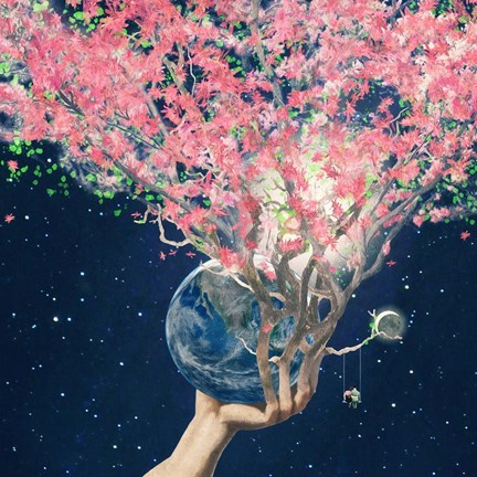 Framed Love Makes The Faith Bloom Print