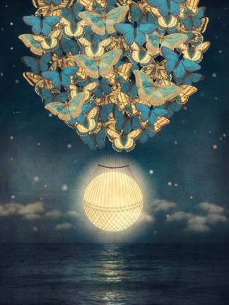 Framed Rising Moon Print