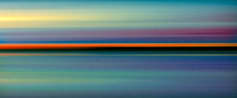 Framed Red Line Horizon Print