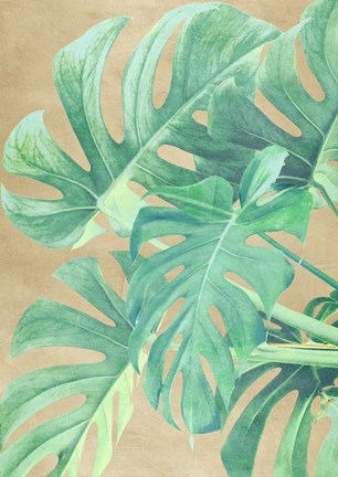 Framed Tropical Leaves II Print