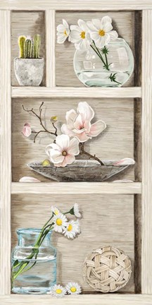 Framed Fleurs et Memoires III Print