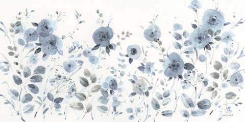 Framed Dancing Flowers I Print