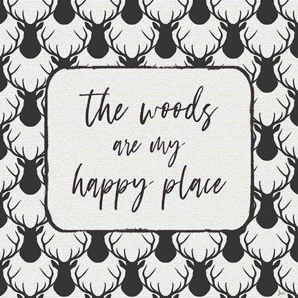 Framed Lodge Antlers II Print