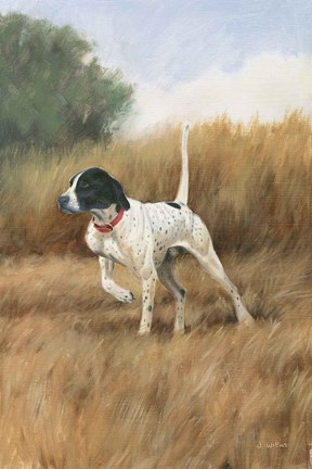 Framed Hunting Dog II Print