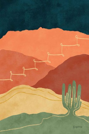 Framed Mountainous II Print