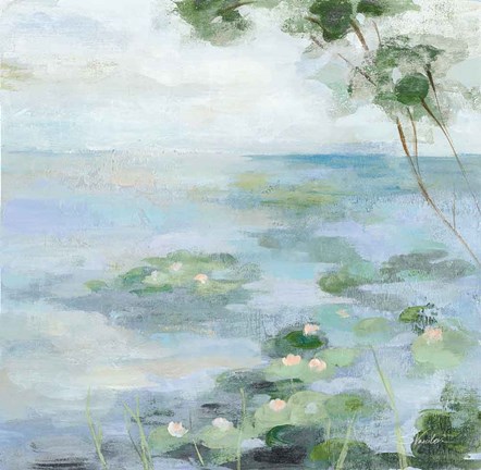 Framed Lily Pond II Print