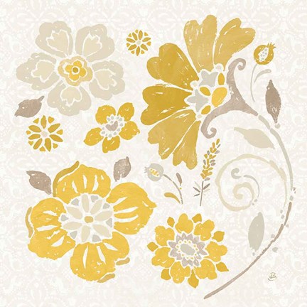 Framed Spanish Impressions IV Yellow Print