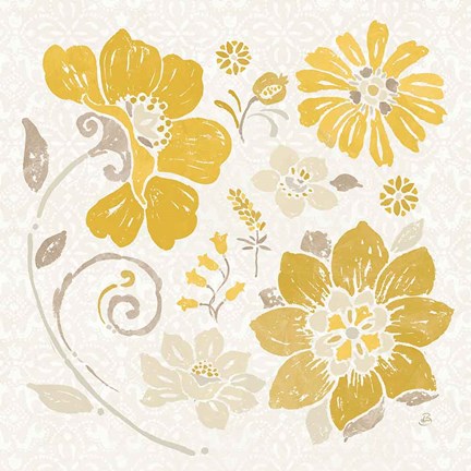 Framed Spanish Impressions III Yellow Print