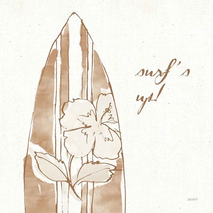 Framed Surfs Up IX Neutral Print