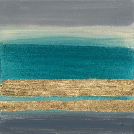 Framed Gold Emerald I Print