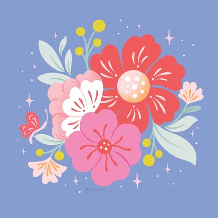 Framed Floral Bouquet I Print