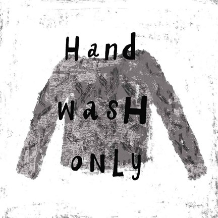 Framed Laundry Rules IV BW Print