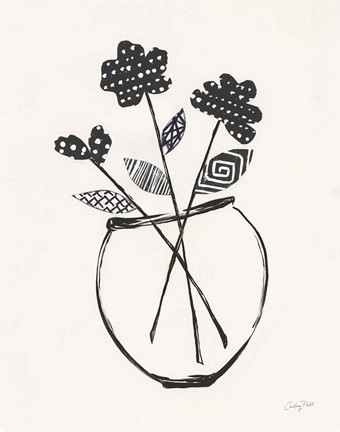 Framed Modern Floral I Print