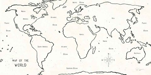 Framed Sketch Map II Print