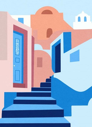 Framed Walk In Greece Print