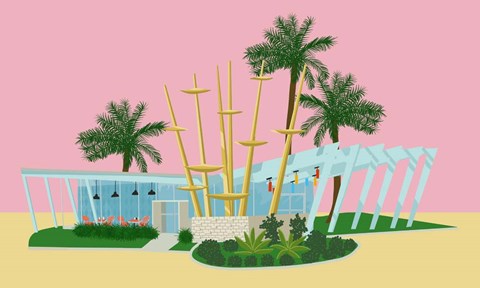 Framed 80&#39;s Style Print