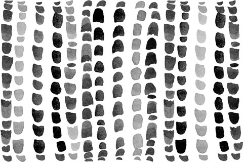 Framed Black and White Raindrops Print