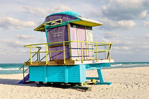 Framed 12th Street Lifeguard Stand Print
