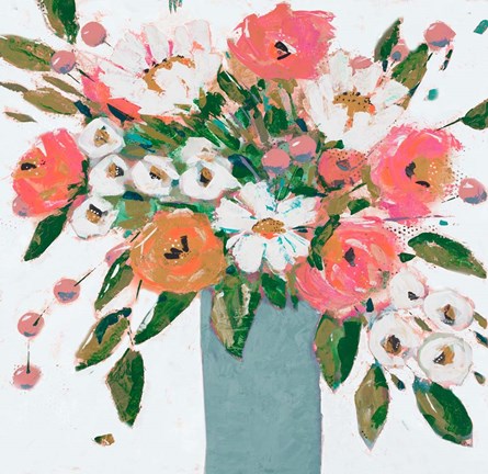 Framed Burst Of Pink Joy Print