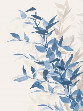 Framed Blue Branch II Print