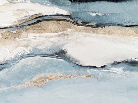 Framed Blue Crystalline Print