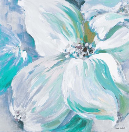 Framed Blue Flower Song II Print