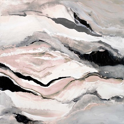 Framed Pink Crystalline Print