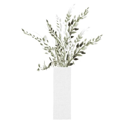 Framed Tall Milky Vase Print