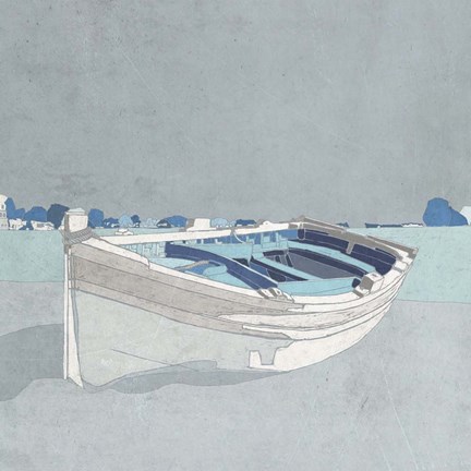 Framed Docked Ashore II Print