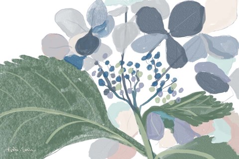 Framed Navy Floral Print