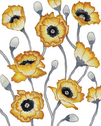 Framed Yellow Peonies Print