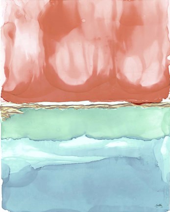 Framed Warm Ink Abstract Print