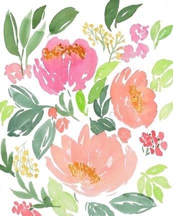 Framed Sarah&#39;s Vibrant Garden Print