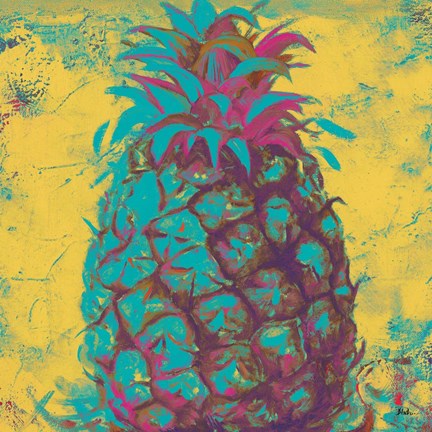 Framed Pop Contemporary Pineapple II Print