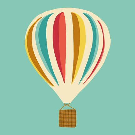 Framed Hot Air Balloon II Print