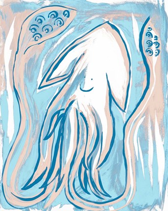 Framed Silly Squid Print