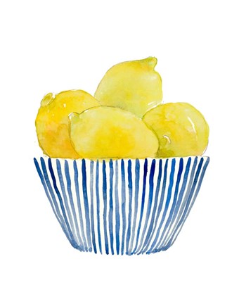 Framed Bowl of Lemons II Print