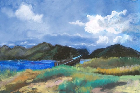 Framed Beached Row Boat Print