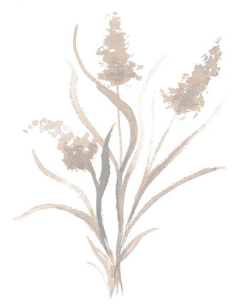 Framed Beige Herb I Print
