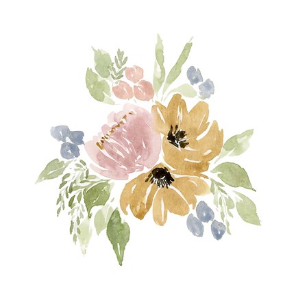 Framed Gwen Bouquet I Print