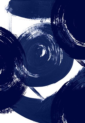 Framed Indigo Swirl Print