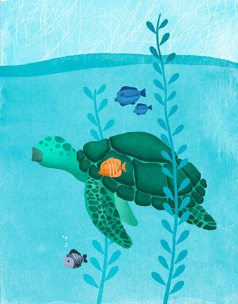 Framed Tony The Turtle Print