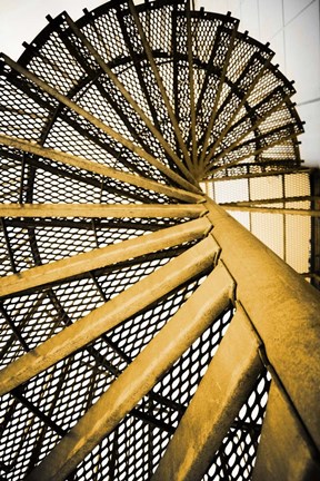 Framed Golden Staircase Spiral Print