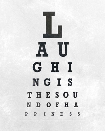 Framed Eye Chart Typography II Print