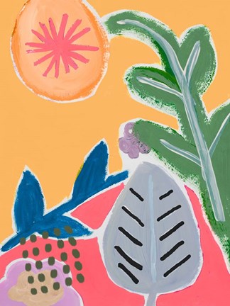 Framed Take On Flora Print