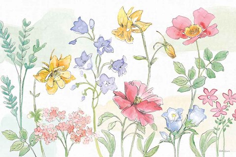 Framed Peaceful Petals VI Print