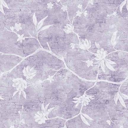 Framed Vines on Lavender Print