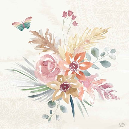 Framed Boho Garden II Print